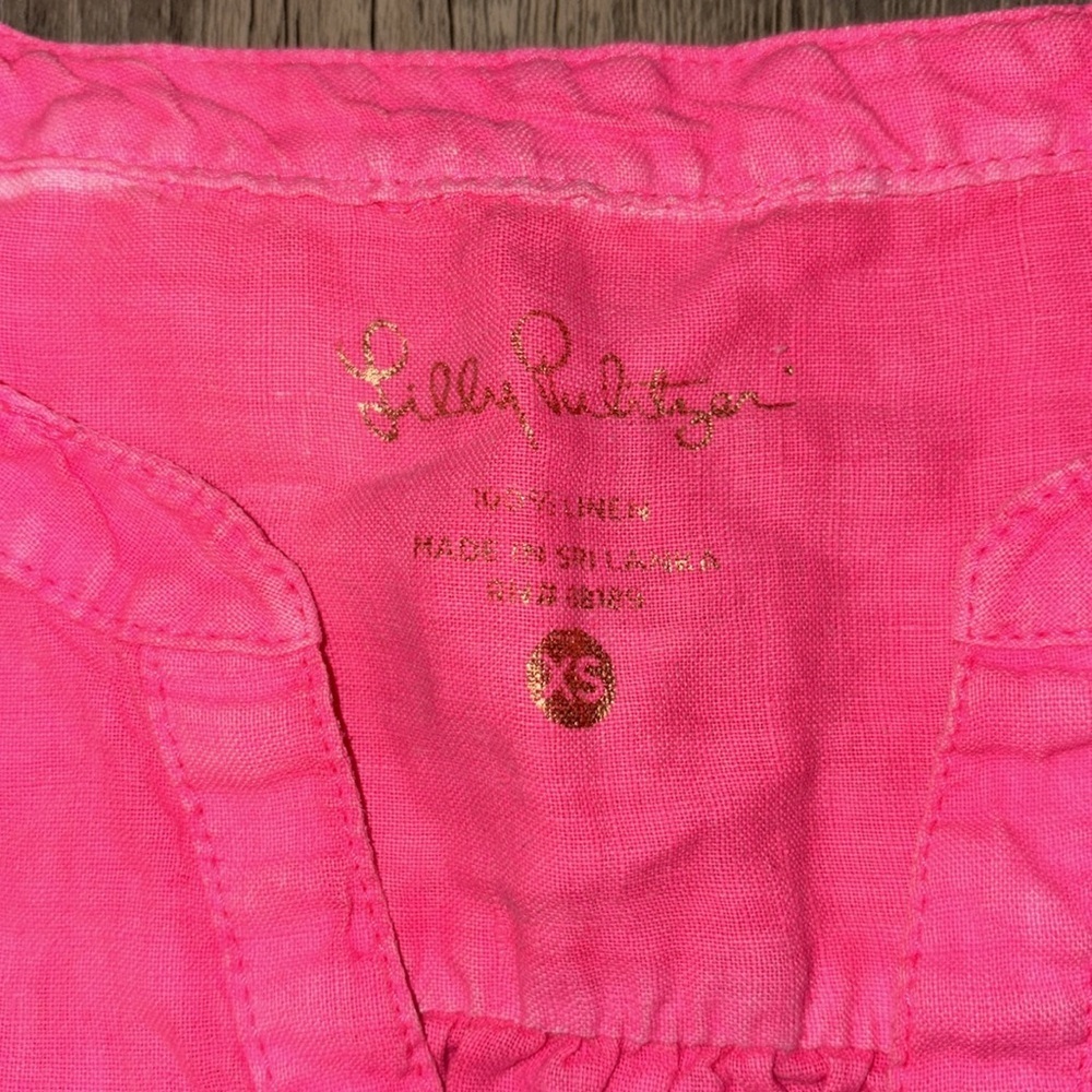 Lilly Pulitzer 100 Linen top XS - - Picture 3 of 6